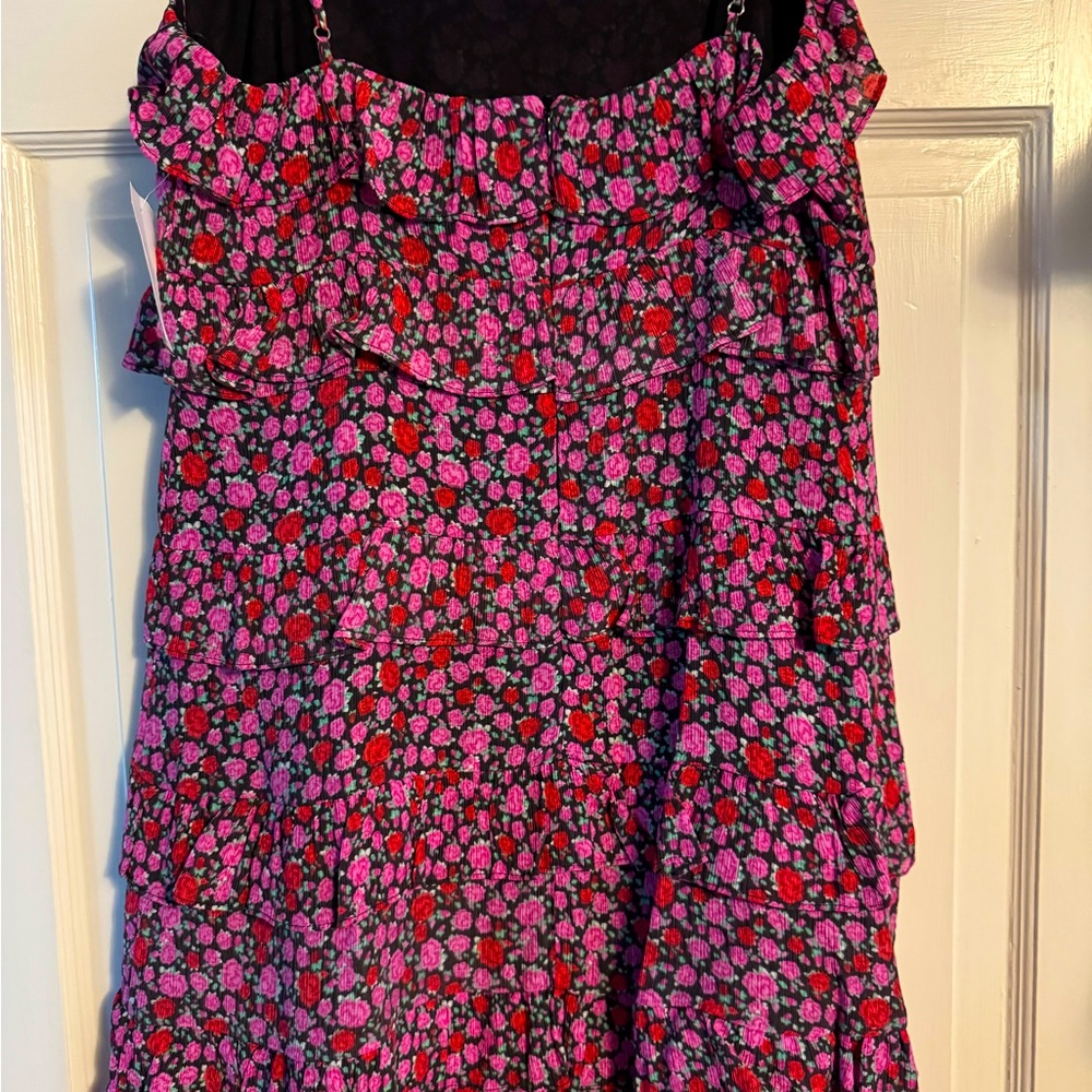 NWT NORDSTROM 4SI3NNA RUFFLE ROSE MINI DRESS - Picture 4 of 6